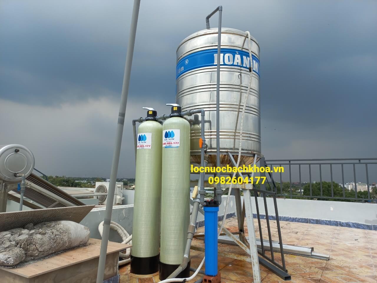 Bộ 02 cột composite chuyên lọc nước nhiễm phèn - BK005